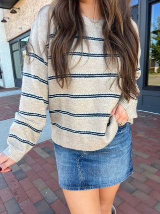 Sage The Label | Hudson Two Tone Sweater Oatmeal Multi