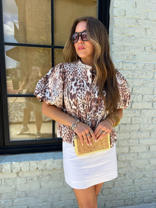 OLIVACEOUS | Luna Leopard  Blouse
