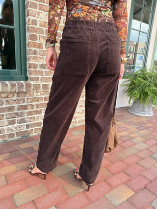 DAZE DENIM | Villa Pant Drawstring Barrel Pant Chocolate