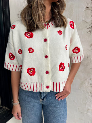The Josie Cardigan Red