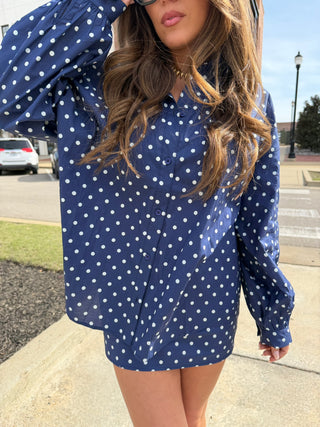 Needii | The Blair Polka Dot Navy Set