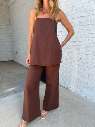ILLA ILLA | Amalfi Linen Set Chocolate