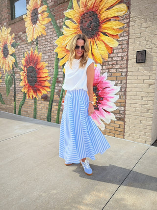 The Eliza Stripe Skirt