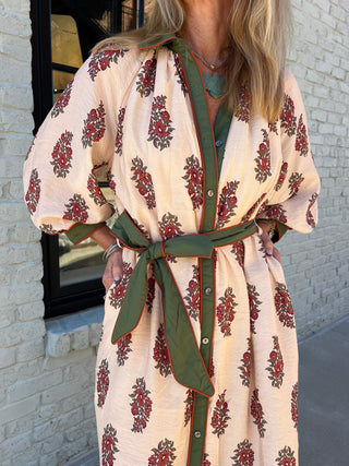 Entro | Botanical Falls Midi Dress