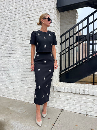 The Plaza Rhinestone Skirt Set