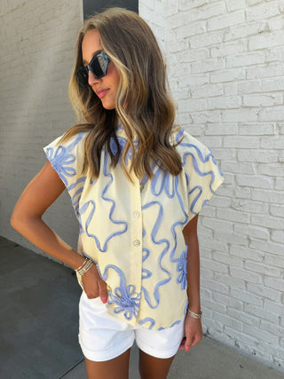 THML | The Riviera Embroidered Top