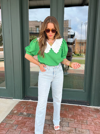 Piper Blouse Kelly Green