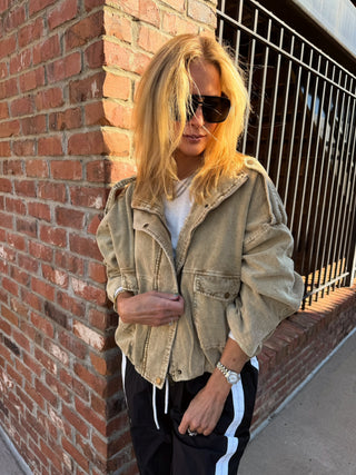 Saint Boyfriend Fit Corduroy Jacket Beige