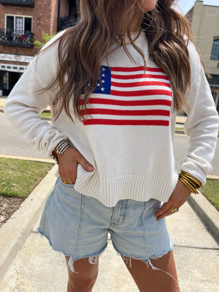 Z Supply | Sienna Patriot Sweater in Sea Salt