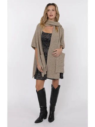 Sage The Label | Brienne Scarf Cardigan Taupe