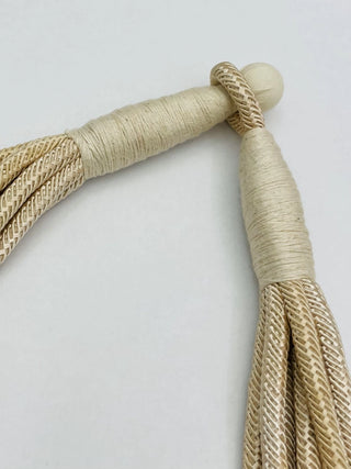 Slub 8-Strand Necklace Ecru
