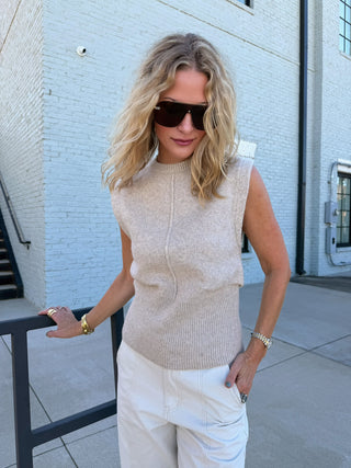 NEEDII Jolie Pleated Vest Taupe