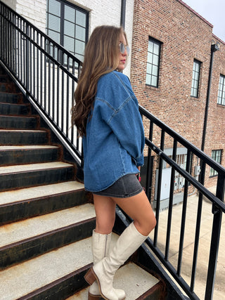 Le Lis | Dalyn Oversized Denim Top Denim