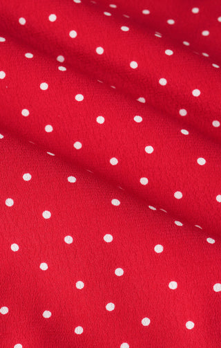 Z Supply | Campbell Dot Crepe Mini Dress Kiss Me Red