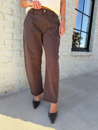Sophie Barrel Pant Umber