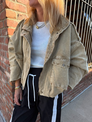 Saint Boyfriend Fit Corduroy Jacket Beige