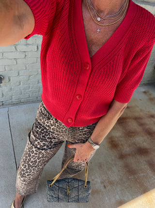 Steve Madden | Janae Cardigan Dark Red