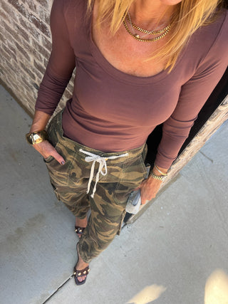 Z Supply | Second Skin Scoop Neck Top Sandalwood