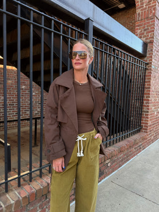Abbey Long Sleeve Top Brown