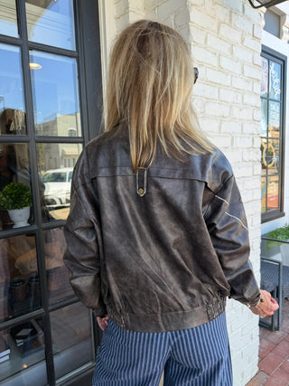 Kylie Leather Jacket Brown