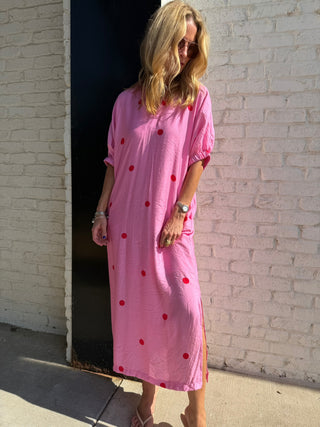 ENTRO | Playful Polkadot Shirt Dress