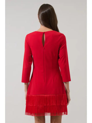 Sugarlips | Venetia Frenge Mini Dress Red