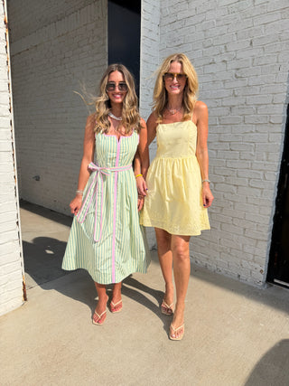 BABY PINK | Lenny Stripe Midi Dress