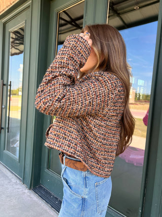 Steve Madden | Avie Jacket Brown Plaid Mix
