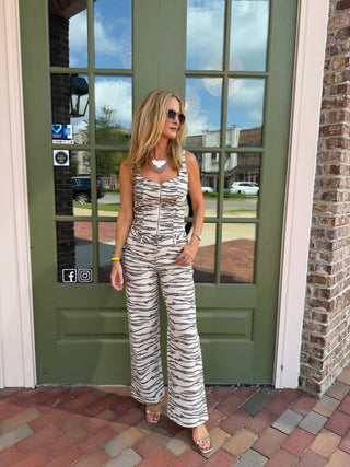 Sadie Tiger Print Wide Leg Pants