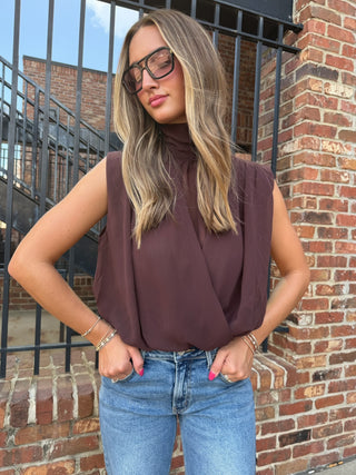 Blythe Chiffon Top Dark Chocolate