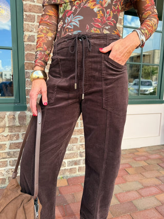 DAZE DENIM | Villa Pant Drawstring Barrel Pant Chocolate
