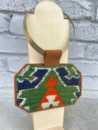 Orijinal | Kilim Pendant Necklace Brass v3