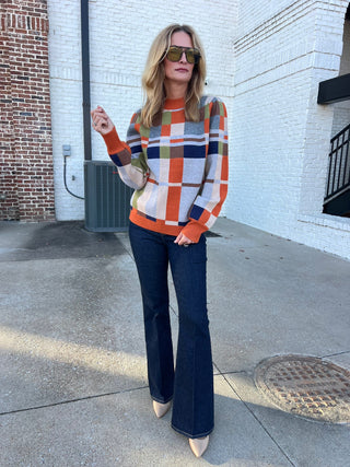 THML | Lina Colorblocked Knit Sweater