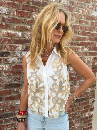 FLYING | Sid Solid Woven Top