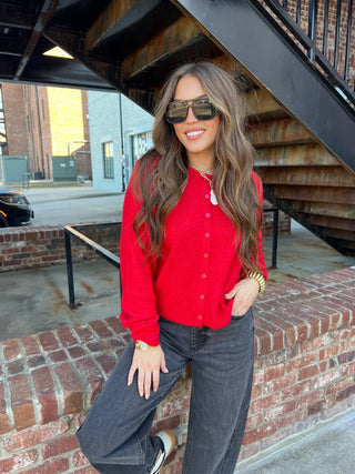 Z Supply | Medina Cozy Cardigan Festive Red