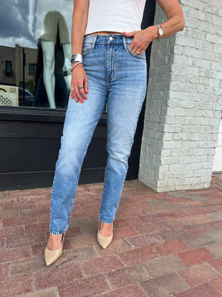 Daze Denim | Smarty Pants High Rise Slim Straight in Face to Face