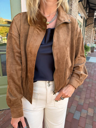 Z SUPPLY | Corin Bubble Hem Jacket Saddle Suede