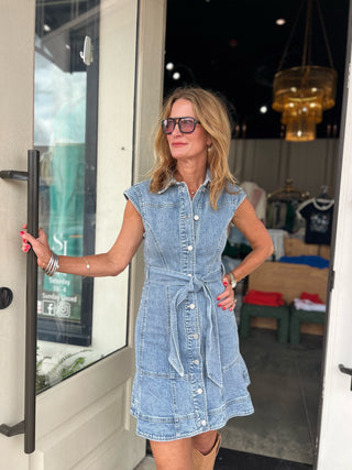 Habitual | Seamed Denim Mini Dress Paloma