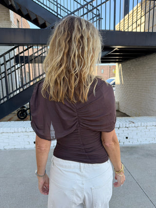 Sienna Cape Top Brown