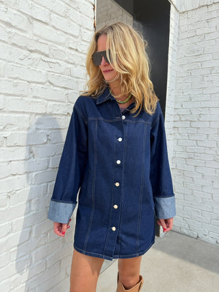 LE LIS | Remi Denim Dress Indigo