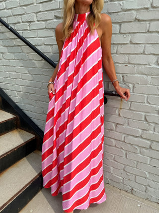ENTRO | Ralph Maxi Dress Pink/Orange
