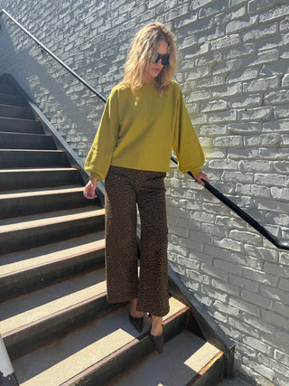 ENTRO Olive Martini Sweater
