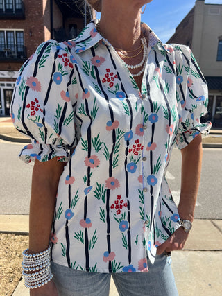 Hoppy Floral Blouse