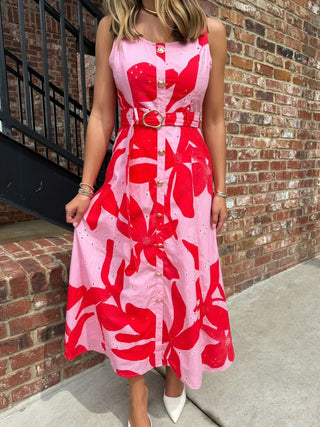 ENTRO | Andi Floral Dress Pink