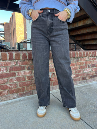 Daze | Westward Barrel Leg in Night Life Vintage