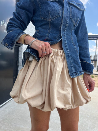NEEDii | The Beatrice Bubble Skirt Tan