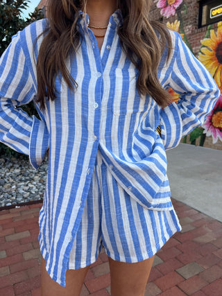 Z Supply | Saturdays Stripe Shirt White/Blue