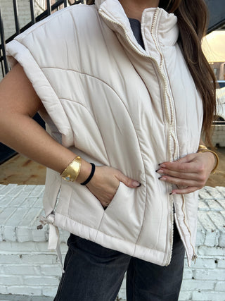 Courtney Oversized Vest Cream