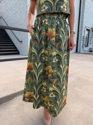 Bethany Floral Set Olive