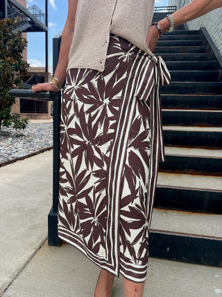 MIOU MUSE | Palm Print Skirt